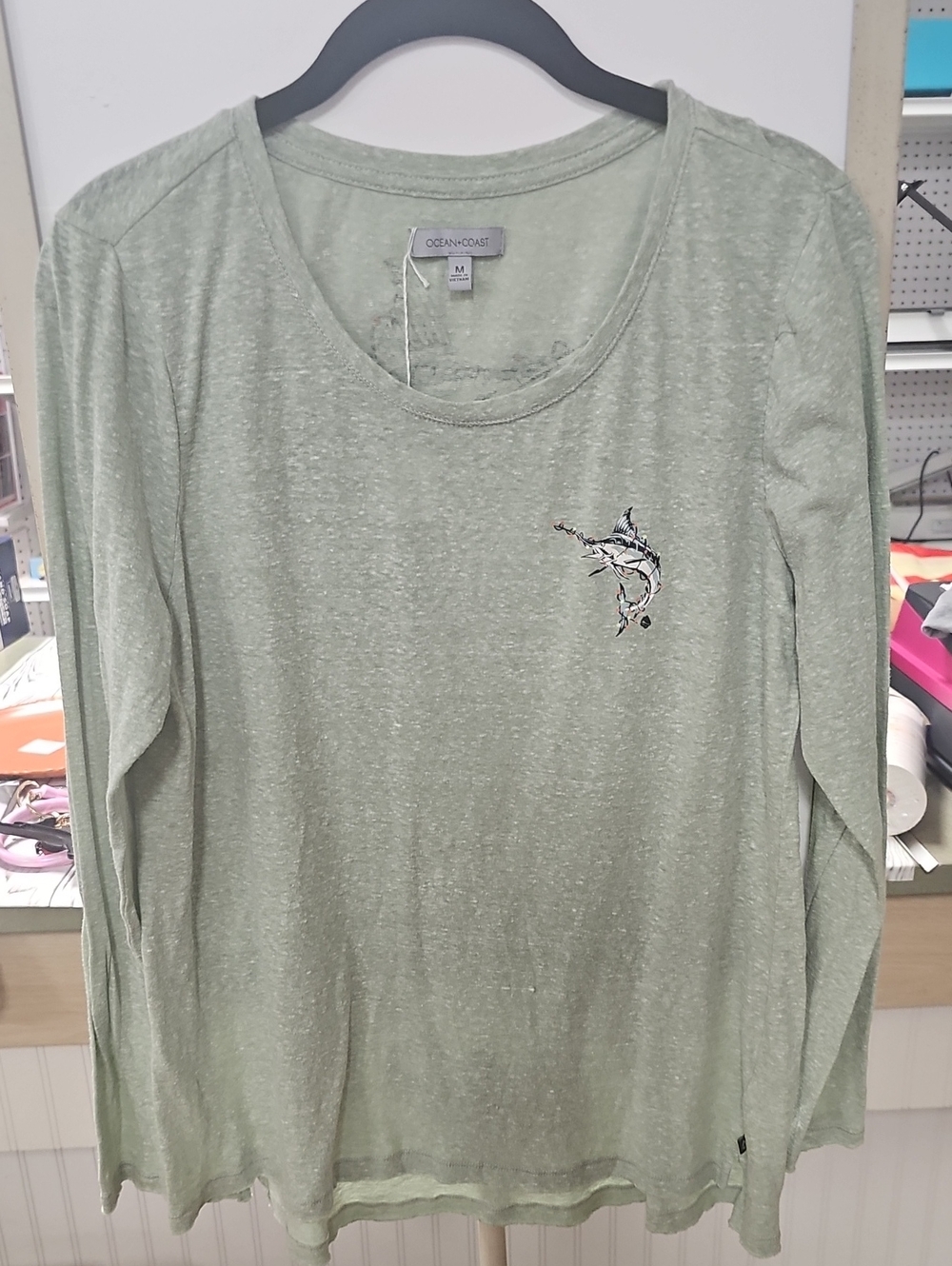 Ocean & Coast Women's Sage Green Long Sleeve Tee